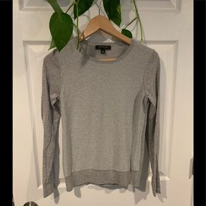 Ann Taylor silver sparkle front sweater